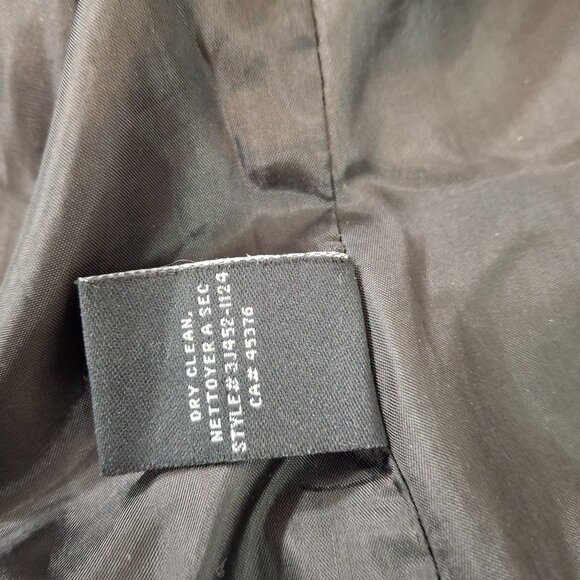 Womens Indie Goth Cropped Pea Coat Military Style Jacket Sz XL Epaulettes - Picture 15 of 16